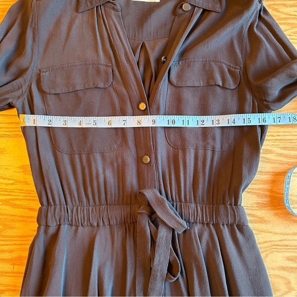 Equipment Jacquot Button Front Long Sleeve Midi Utility Dress Eclipse 2 - Picture 12 of 14